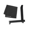 Black rack mount kit with cloth on a white background
